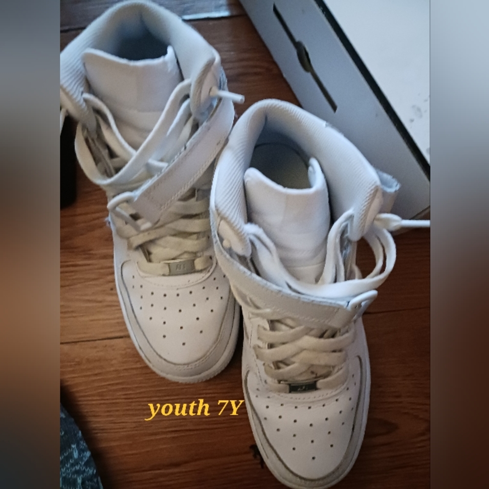 All white youth sneakers